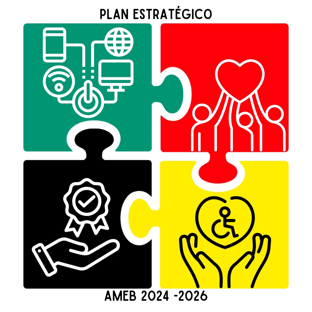 Profesionales, Junta Directiva, personas con discapacidad y sus familias y personas voluntarias que formamos parte de AMEB, hemos diseñado el #PlanEstratégicoAMEB 2024-2026 con diferentes líneas estratégicas para impulsar una mejora a nivel transversal en la entidad
👁 ⬇️