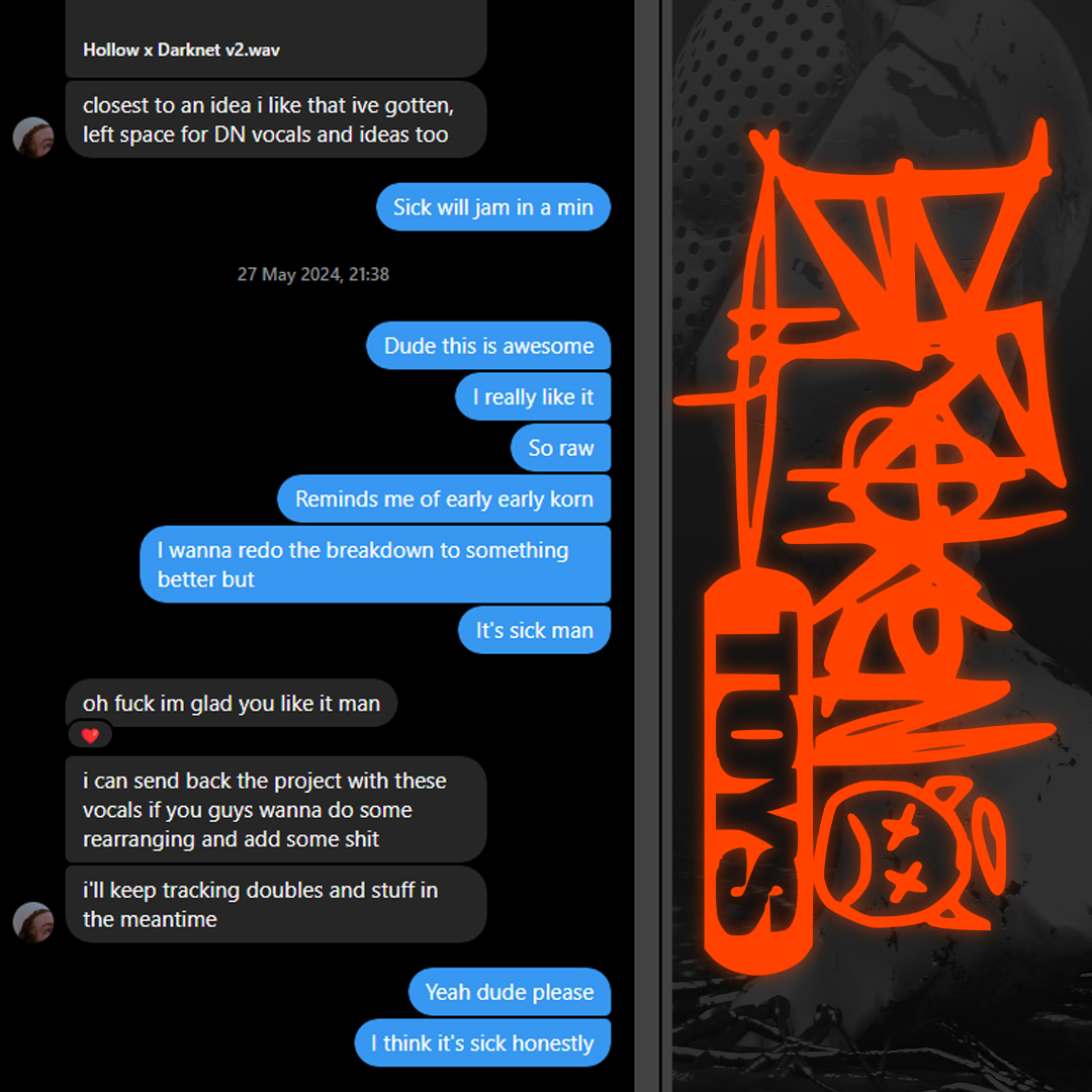 wearedarknet's tweet photo. the inception of https://t.co/Wo5e1bp8Be with @hollownotempty https://t.co/Kgf17o72Fh