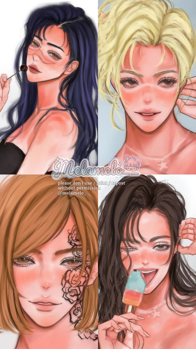 4/4 done♡

#JujutsuKaisen #呪術廻戦
#utahimeiori #nobarakugisaki
#shokoieiri #yukitsukumo

Gweh pingsan 😩😩