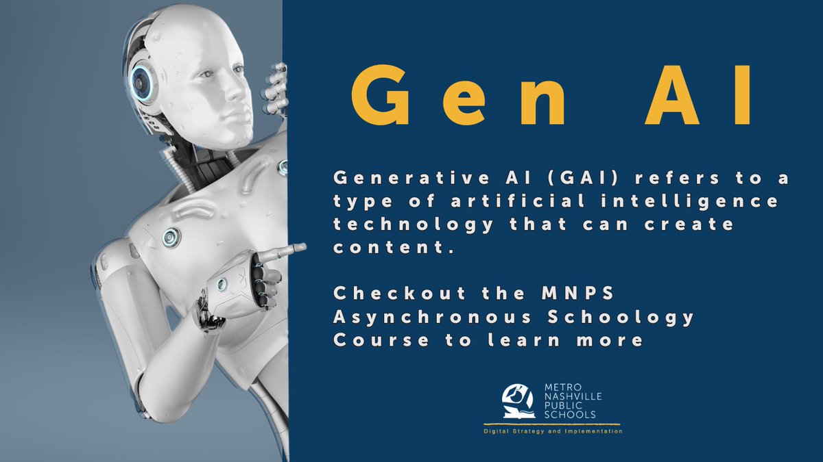 📢 Attention MNPS Community! To find out more about our Generative AI policy, check out the Generative Artificial Intelligence (GAI) in MNPS Sharepoint Page. Stay informed! 🌐k12mnps.sharepoint.com/:u:/r/sites/65… #AI
