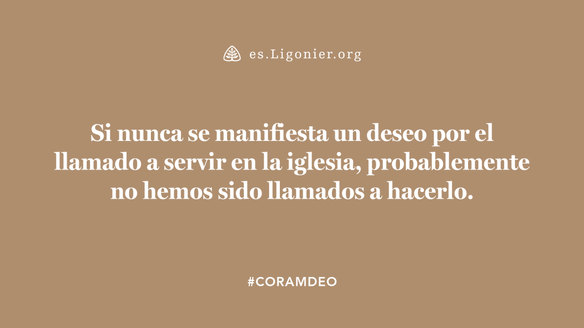 #CoramDeo: Ya sea que hablemos del llamado interno al ministerio de anciano o diácono, o del llamado interno a alguna otra forma de servicio en la iglesia, la presencia de un deseo por hacer esa obra es importante. 

Lectura para hoy: 1 Timoteo 3:1