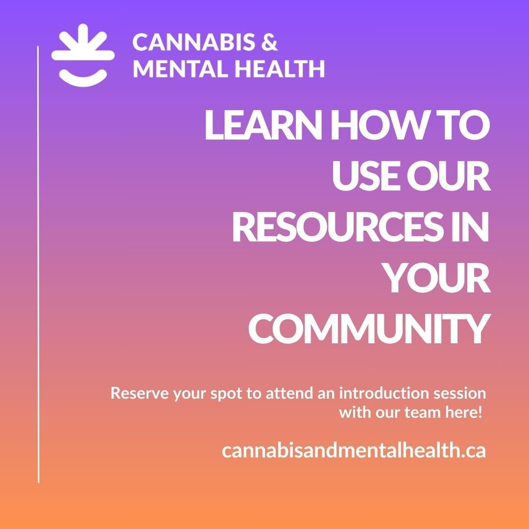 Calling all youth workers! 📢 Join our workshop to learn how to use our non-stigmatizing, harm-reduction resources on cannabis and mental health. Equip yourself to better support 
the youth you work with. 🌿🧠

eventbrite.ca/e/cannabis-and… 

#YouthWorkers #HarmReduction #MentalHealth