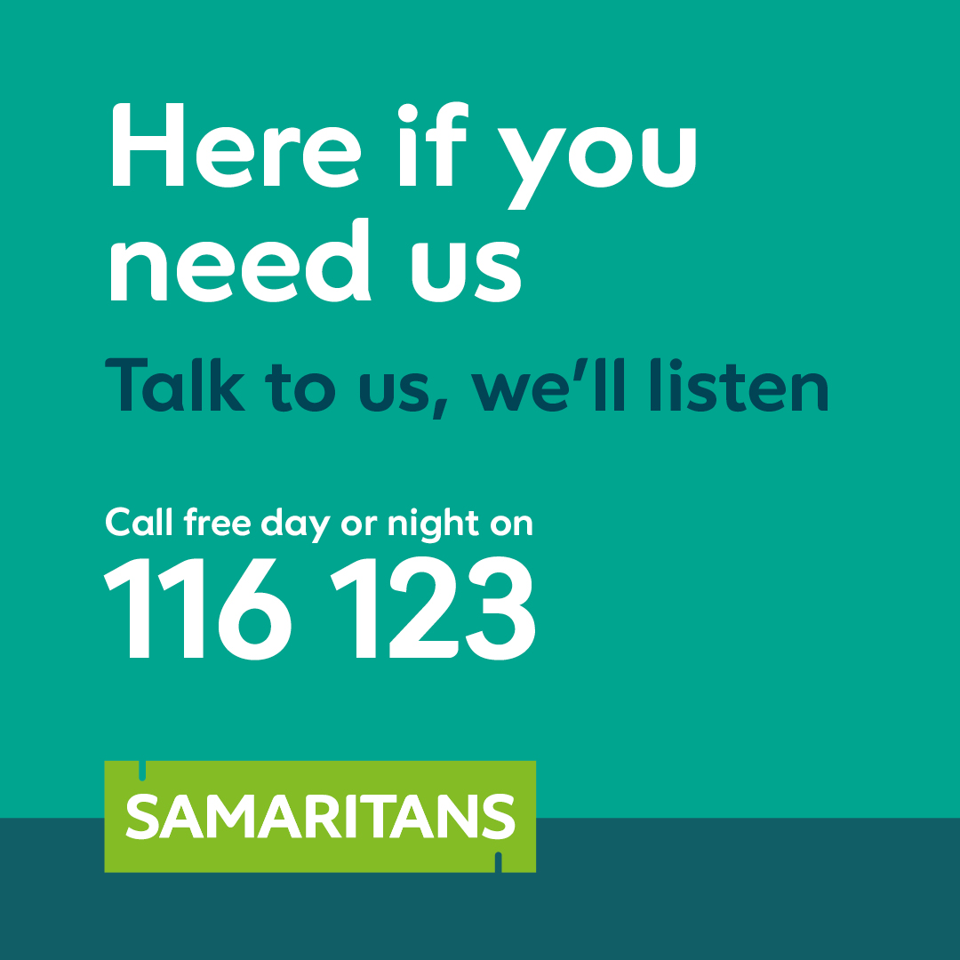 The violence and racism that we’ve seen over the weekend is distressing and frightening.

Please know you are not alone. If you are struggling with everything that is going on you can talk to us free day or night on 116 123.