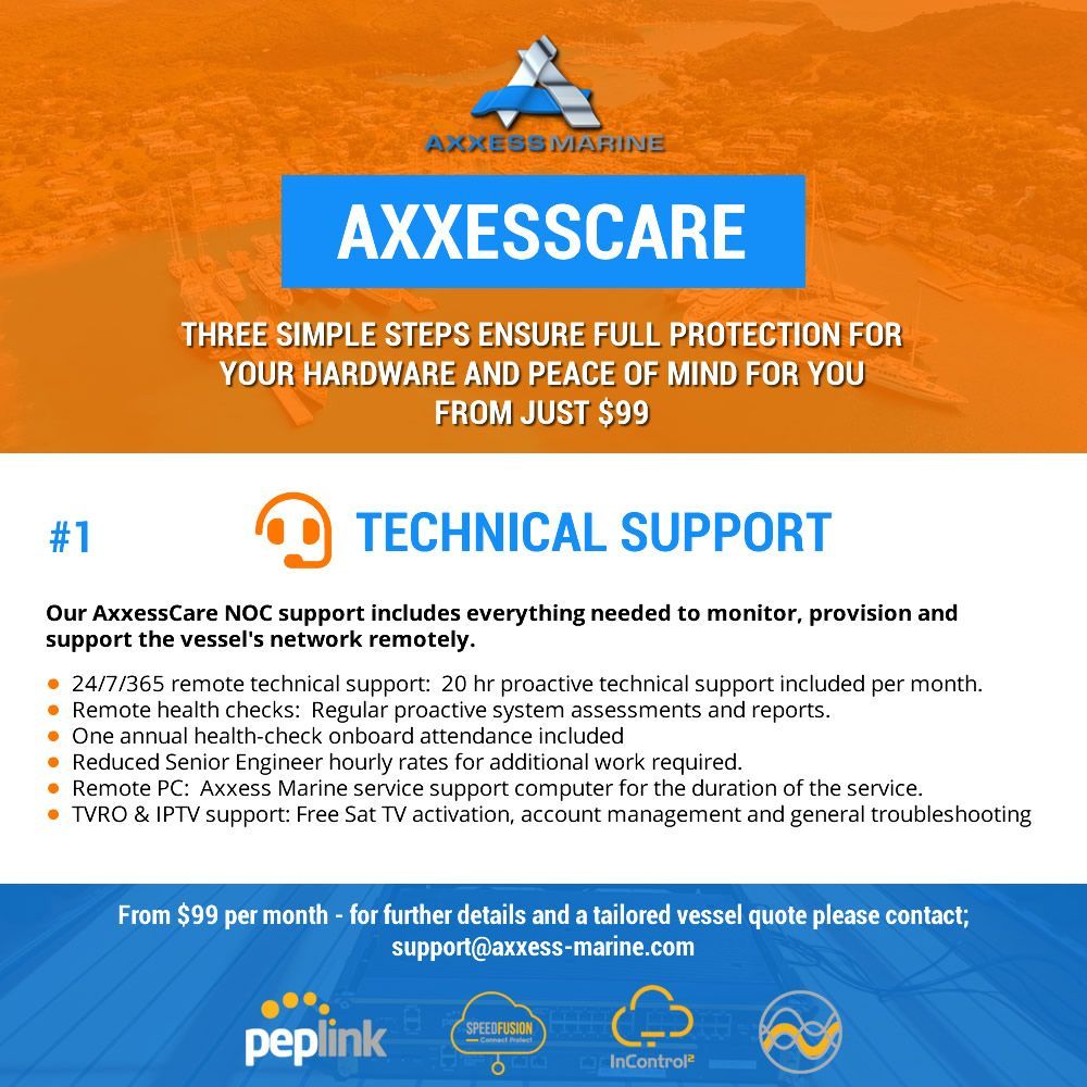 Our AxxessCare NOC support includes everything needed to monitor, provision and support the vessel's network remotely.

Learn more: axxess-marine.com/services/axxes…

#axxessmarine #axxesscare