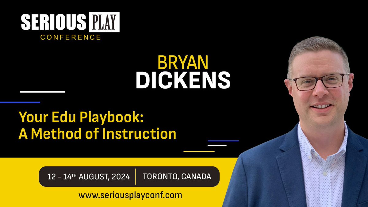 GameplanEd's tweet photo. 📣 Catch Bryan Dickens of Gameplan at the @SeriousPlayConf this year, presenting "Your Edu Playbook: A Method of Instruction."
See you in Canada! 🇨🇦
#SeriousPlayConference #Edtech #Gameplan #Esportsedu https://t.co/T9W9zd0itc