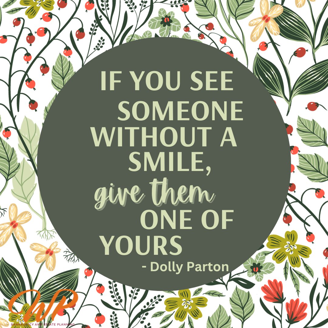 KC_Bankruptcy's tweet photo. Have a week filled with smiles. 

#motivationalmonday #HappyMonday #LessStressMoreJoy #stayhappy #KSestate #bankruptcy #MomAttorneys https://t.co/1X6J9EsSC8