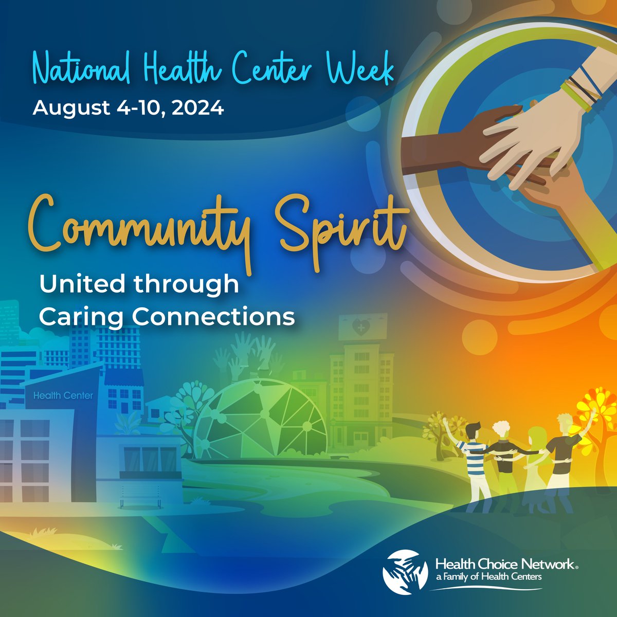 hcnetworkinc's tweet photo. Happy National Health Center Week (NHCW)!
HCN, in support of @NACHC's theme, is highlighting our health centers with our 2024 theme: Community Spirit, United through Caring Communities. #NHCW24 #ValueCHCs #FQHCs #HCN #HCCNs #CHCsMatter #CommunitySpirit #OneTeamOneMission https://t.co/cAojI4jR2M