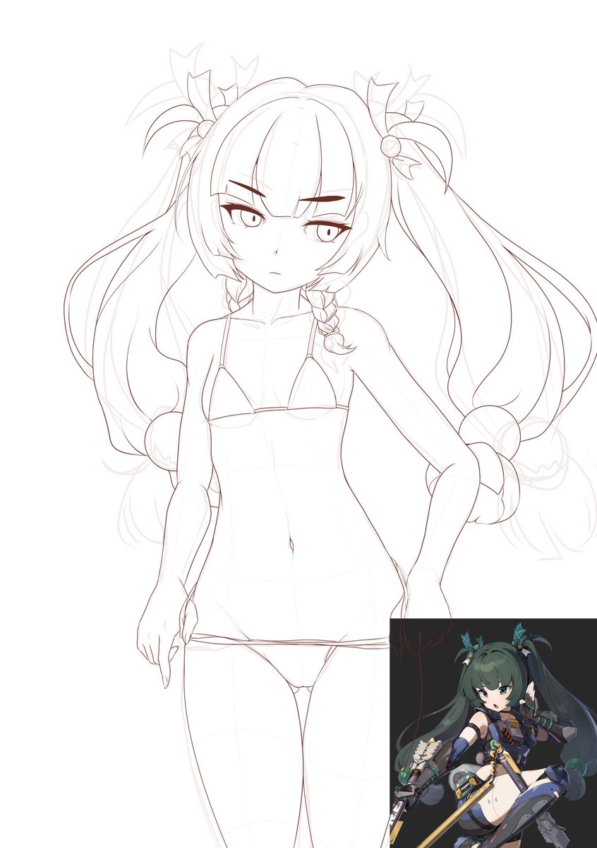 DearPanjan's tweet photo. My next Fanart from Zenless zone zero is Qing Yi in swimsuit https://t.co/IcfPUoKcE6