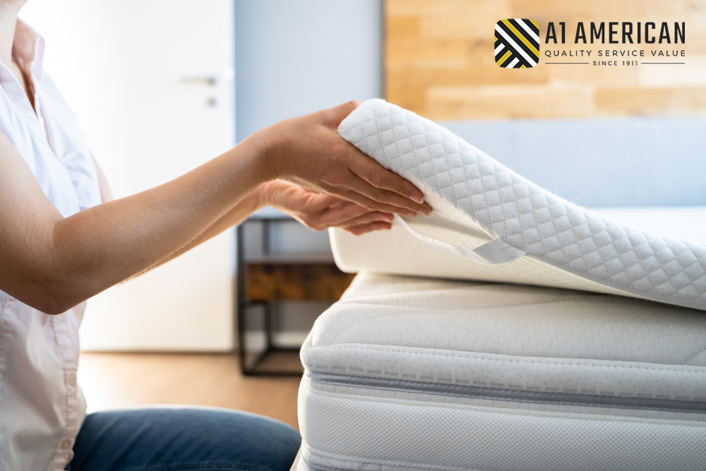 Enhance comfort with #A1American premium mattress pads and toppers! Enjoy extra cushioning, extended mattress life, and better sleep quality. We offers durable solutions for a restful experience for your guests or clients. Explore now! ow.ly/1jI850SOPqg