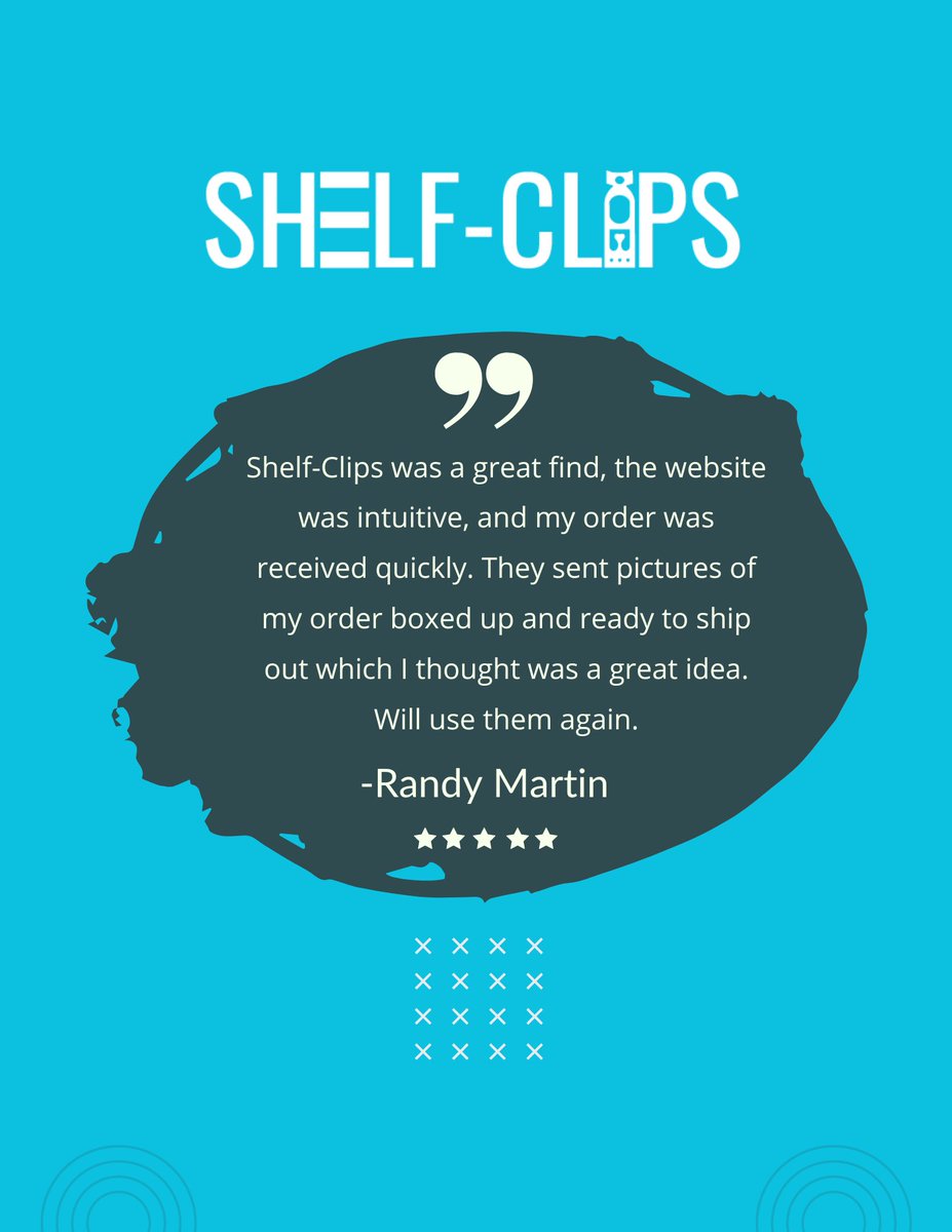 Shelf-Clips is dedicated to providing top-tier customer experiences! We work alongside customers to ensure their needs are met. Thanks for the great review, Randy! #shelfclips #review #qualityproducts