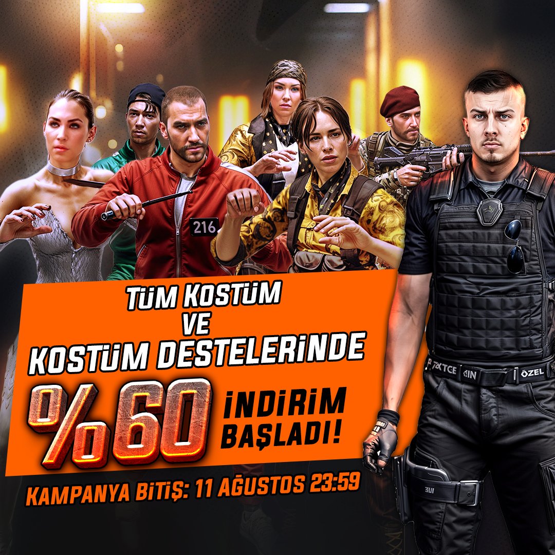 Tüm kostüm ve kostüm destelerinde %60 İndirimi Kaçırma!😍