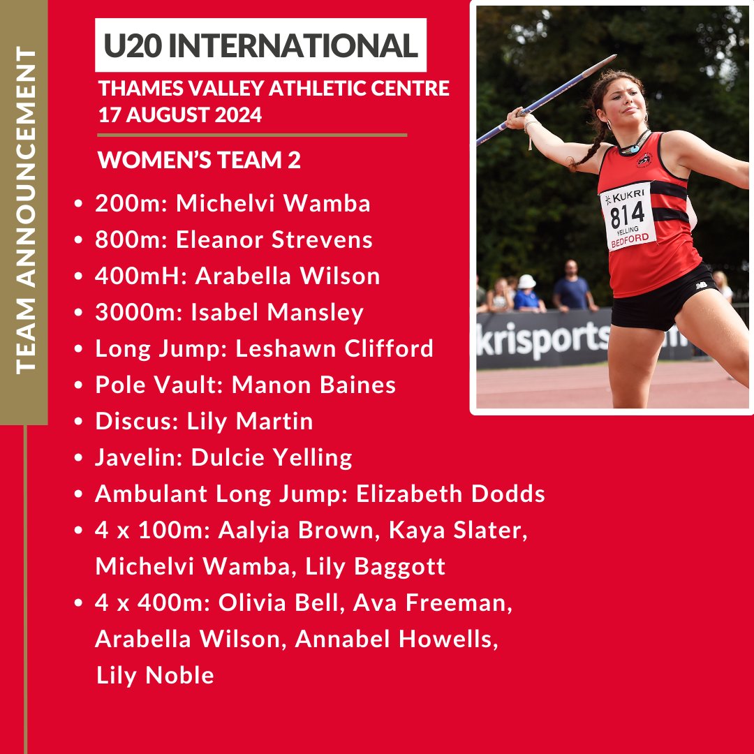 EnglandAthletic's tweet photo. We are pleased to announce two strong teams selected to represent England at the Home Countries U20 International this month. This year brings a new competition format, so you don't want to miss the fast-paced action &amp; young talent shining. Get tickets ⬇️
https://t.co/NY1KgfCdo6 https://t.co/HrXZYtONC7