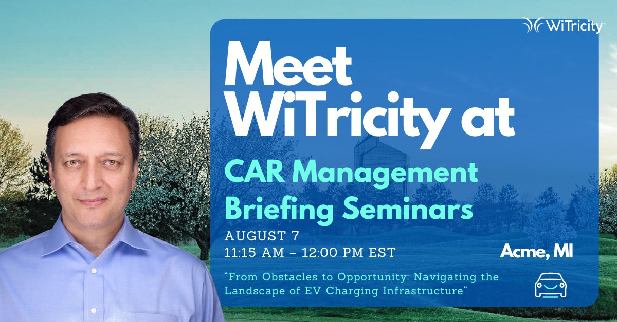 WiTricity (@witricity) on Twitter photo 📅 Mark your calendars! Our Senior Director of Product Management, Pamposh Zutshi, takes the stage at CAR Management Briefing Seminars on Aug 7. Dive into the future of #wirelessEVcharging with us. This discussion will redefine mobility!
<a href="/cargroup/">Center for Automotive Research</a>
#WiTricityOnTheMove #MBS #EVs 📅 Mark your calendars! Our Senior Director of Product Management, Pamposh Zutshi, takes the stage at CAR Management Briefing Seminars on Aug 7. Dive into the future of #wirelessEVcharging with us. This discussion will redefine mobility!
<a href="/cargroup/">Center for Automotive Research</a>
#WiTricityOnTheMove #MBS #EVs