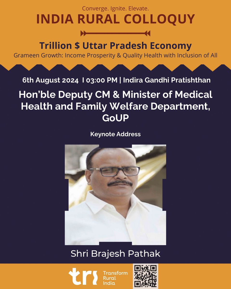 TRIFoundation's tweet photo. 📣 Lucknow, Uttar Pradesh I India Rural Colloquy 2024 

We are all geared up to launch into day 6 of the India Rural Colloquy 2024 at #Lucknow, #UttarPradesh with our esteemed panel of speakers.

Tune in to the live sessions 11:00 AM onwards

🔗 https://t.co/kX1QDOLkhP

For more details on the discussion, visit https://t.co/30rGnFeXT3

#IndiaRuralColloquy #IndiaRuralColloquy2024 #TransformRuralIndia #RuralRenaissance #RuralIndia #UttarPradesh #UttarPradeshGrowth #UPNews #UPEconomy #UttarPradeshEconomy