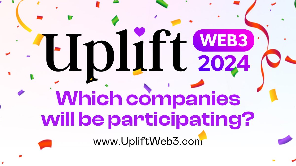kindlyimpact's tweet photo. #UpliftWeb3 Question #6 – Which companies will be participating?
Stay tuned for the announcements of our amazing partners! You won't want to miss it. #Web3 #UpliftWeb3 #Airdrops For more information follow us on X and visit https://t.co/2AoaG1Vmo9 https://t.co/PJgso2kqTK