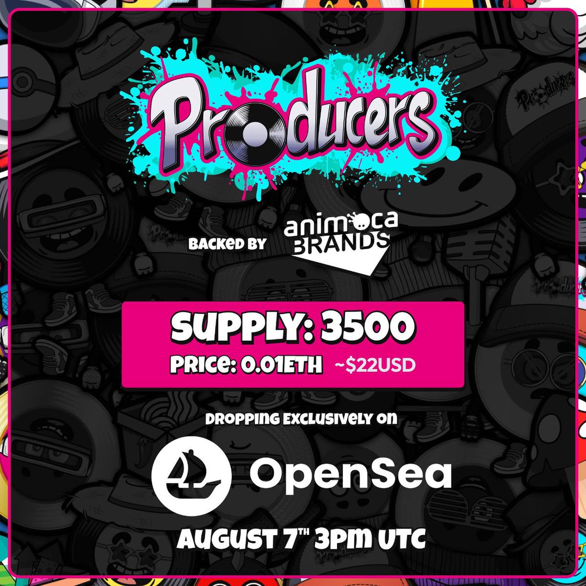 Beatopia will rock your world 🛸 🎶 3500 Producers NFT 🎶 0.01 ETH each 🎶  Aug 7th, 3PM UTC on @OpenSea Ready for your first record deal?