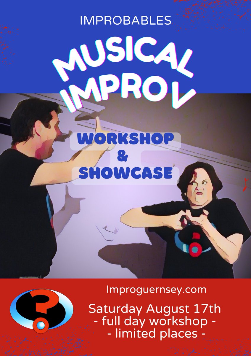 Looking forward to some Musical Improv with my other half.  IMPRObabelters workshop and showcase tickets are selling fast! ticketsource.co.uk/guernsey-impro