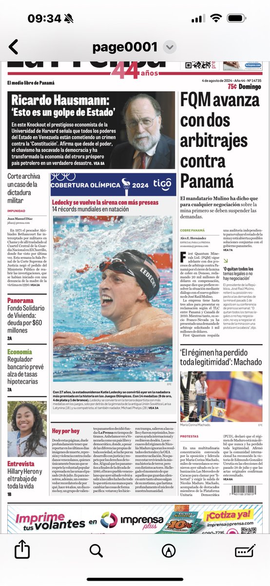 ricardo_hausman's tweet photo. “Esto es un golpe de estado”. Mi entrevista a La Prensa de Panamá. https://t.co/x9tWe1CIHw