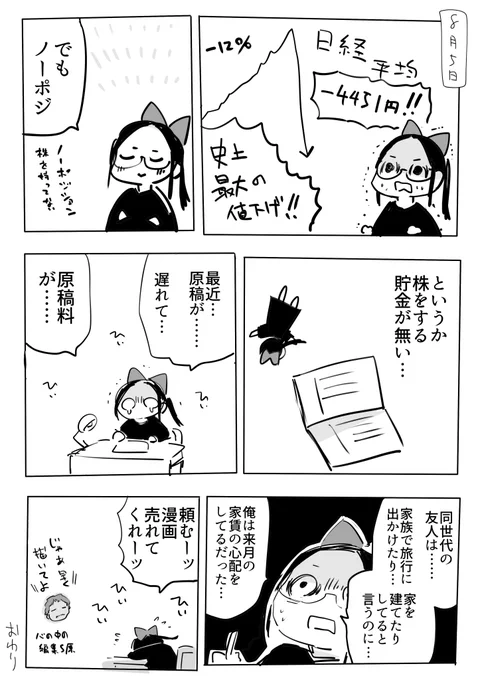 株をする金も無し 2024-08-05 