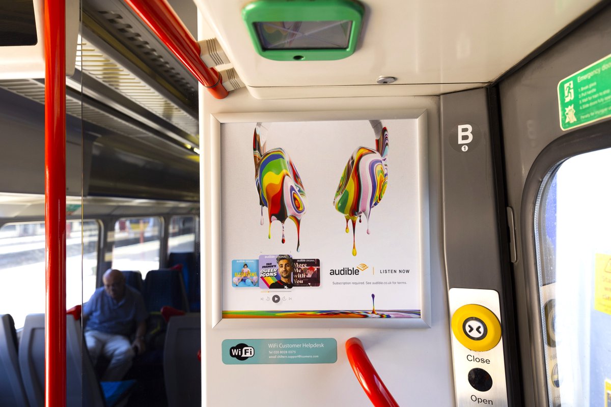 KBH (@kbh_ooh) on Twitter photo <a href="/Audibleuk/">Audible UK 🎧</a> are celebrating their LGBTQ+ original works with an unmissably colourful creative on our Traincard network!
Planned in partnership with <a href="/Kineticwwuk/">Kinetic UK</a> and <a href="/WavemakerUK/">Wavemaker UK</a>. <a href="/Audibleuk/">Audible UK 🎧</a> are celebrating their LGBTQ+ original works with an unmissably colourful creative on our Traincard network!
Planned in partnership with <a href="/Kineticwwuk/">Kinetic UK</a> and <a href="/WavemakerUK/">Wavemaker UK</a>.