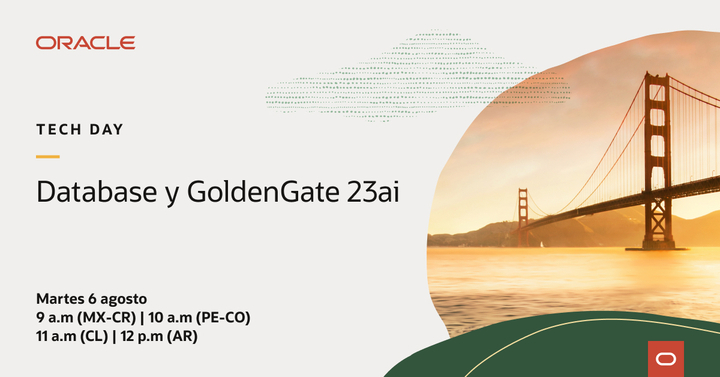 john_narino's tweet photo. Acompañanos a ver cómo Oracle Database 23ai y GoldenGate 23ai acelerarán el crecimiento y la transformación de su negocio. No te pierdas esta sesión ¡Regístrate ahora! https://t.co/XdGO85WMfe https://t.co/d97Ki6Jzom