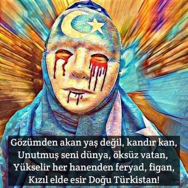 U_Hareketi's tweet photo. Gözümden akan yaş değil, Kandır kan ❗️
Unutmuş seni Dünya,Öksüz vatan❗️
Yükselir her haneden feryat figan ❗️
Kızıl elde esir Doğu Türkistan ❗️ https://t.co/pu6yULgCcC