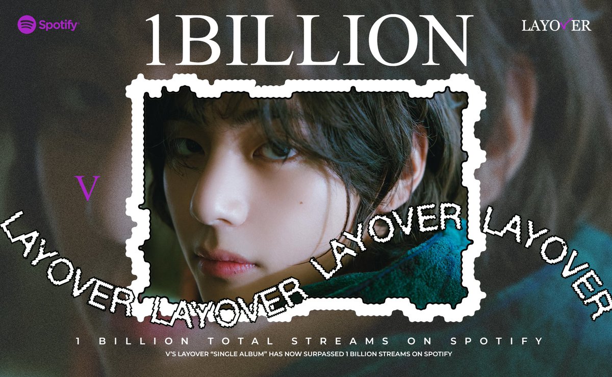 smol_kia's tweet photo. #V's Layover “Single Album” has now surpassed 1Billion Streams on Spotify!  

#LayoVer_Single_1Billion_Spotify
CONGRATULATIONS TAEHYUNG https://t.co/78VCqUPmCC