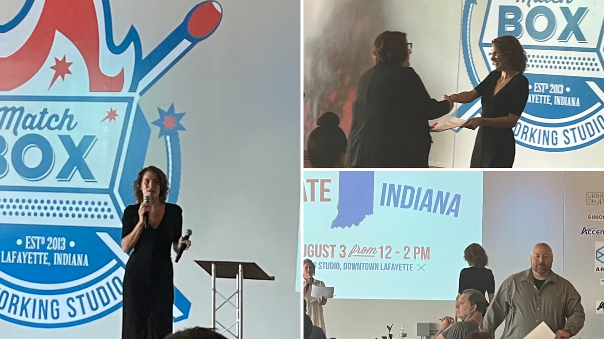 ByDesignIndiana's tweet photo. The Accelerate Indiana course at @matchboxcowork is a game-changer for entrepreneurs! 🚀 With in-person and online options, it features engaging sessions to help advance your business. Key topics include pitches, marketing, product fit, sales, and graduation!#Entrepreneurship https://t.co/GKhJATYwu8