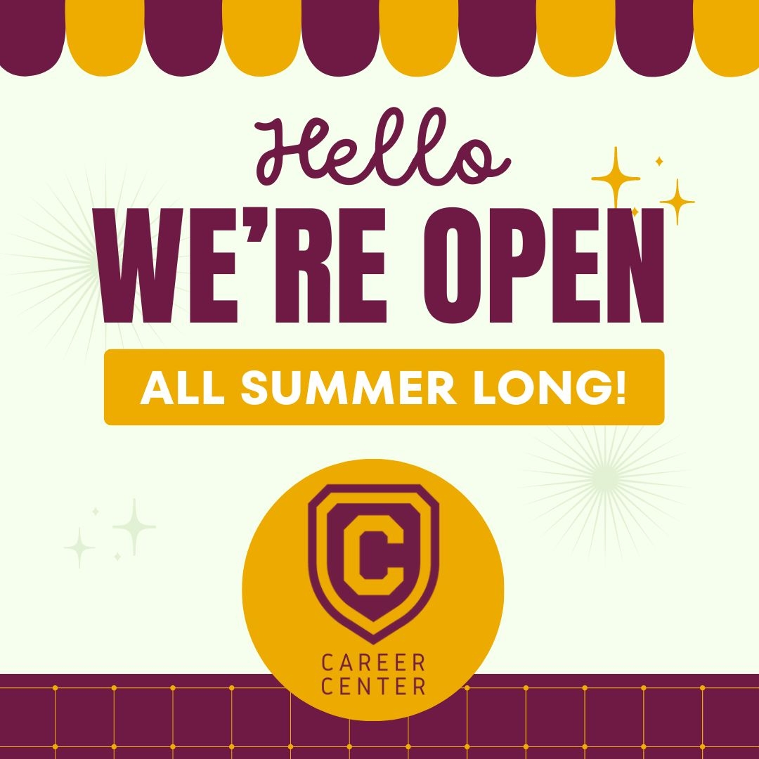 Did you know that the Career Center is open ALL SUMMER LONG? Whether you need help preparing for an interview or want us to look over a cover letter, we're here to help! #cordmn #cordcareer #careerready