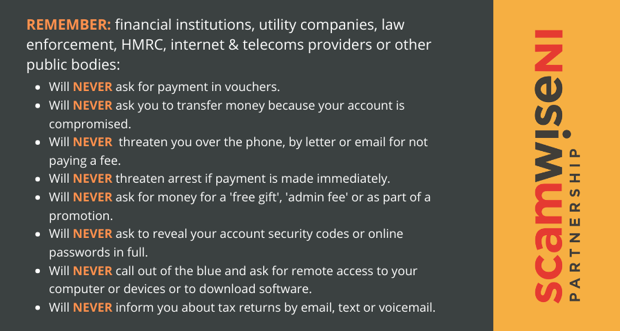 NIPolicingBoard's tweet photo. If your bank rings you out of the blue, tells you your account has been compromised, it’s an emergency, and you need to move your money ASAP – hang up. Your bank will never make this request, or push you into doing anything with your money. Stay #Scamwise https://t.co/KpAFJJSy9a