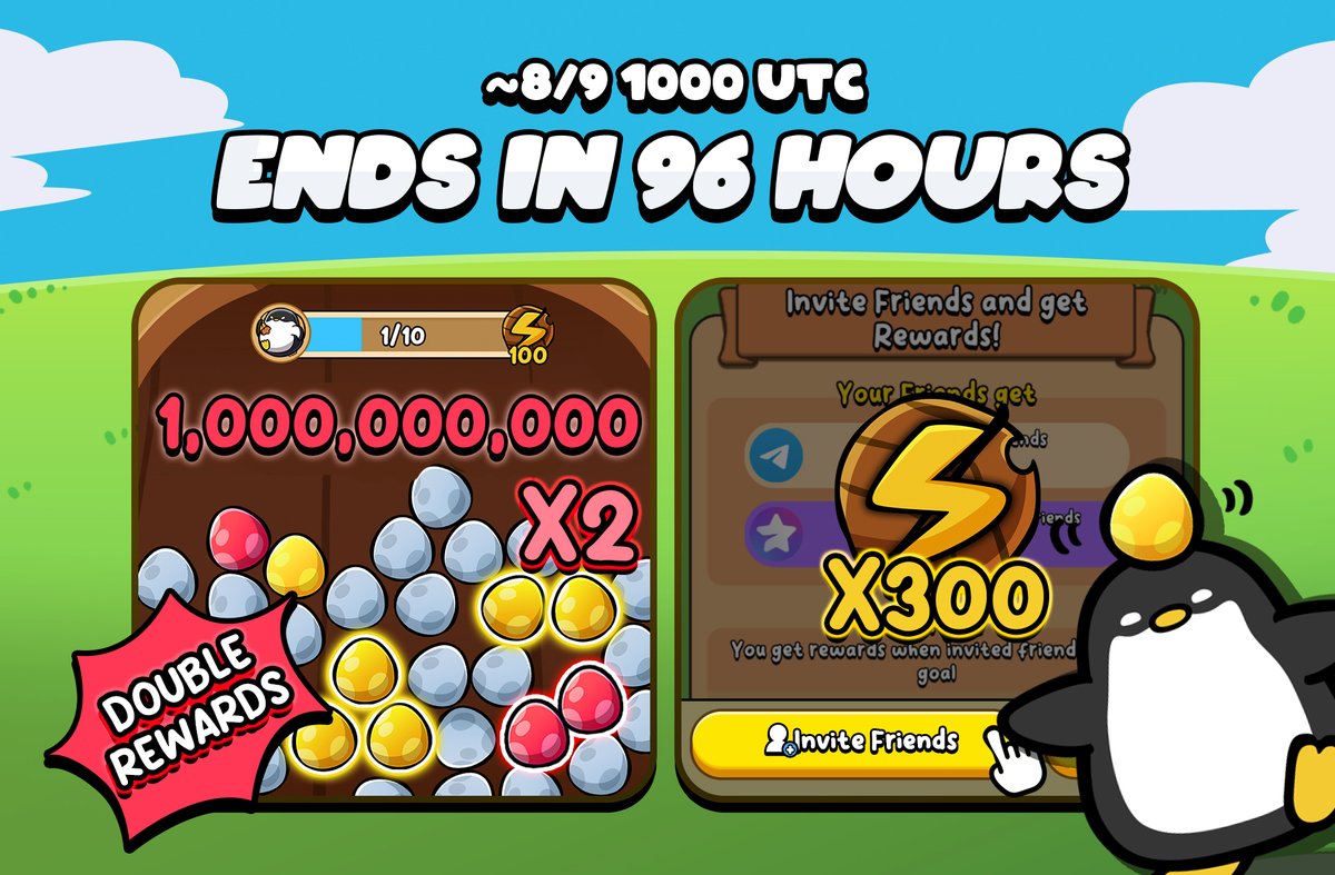 LIVE NOW! A new EggDrop update that hands out:

🪺 Double Egg Points
⚡️ 300 Energy Bonus for Referrals
⏰ Until 10 AM UTC on August 9th

1st Launchpool drops Wednesday—stack Birdies &amp; WORMs for a shot at the 10M G reward!

5 Unique EggDrop Coupons below. Move fast, it's FCFS 💨