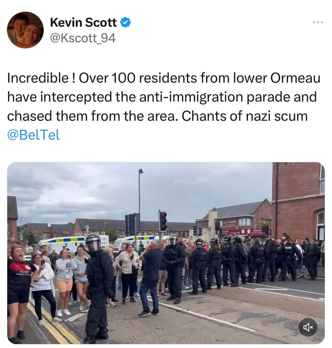 Michael George (@mickgeo3) on Twitter photo Racists thugs faced down in between organising the Amazing Inner South&East Féile na hAbhann. Maith thú an Pobal maith of <a href="/LoragHlc/">LORAGBelfastHLC</a> <a href="/MDABelfast/">Market Development Association</a> & <a href="/Short_Strand/">Short Strand</a> ✊️👏👏 Racists thugs faced down in between organising the Amazing Inner South&East Féile na hAbhann. Maith thú an Pobal maith of <a href="/LoragHlc/">LORAGBelfastHLC</a> <a href="/MDABelfast/">Market Development Association</a> & <a href="/Short_Strand/">Short Strand</a> ✊️👏👏
