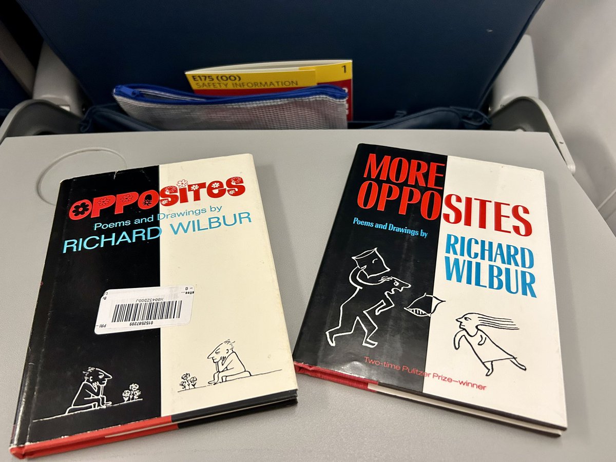 TannyMcG's tweet photo. #InFlightReading I’ve been holding on to these so I could read &amp; enjoy them in one sitting on a flight. Pub 1973, 1991. The poems are clever, the sketches hilarious. #RichardWilbur https://t.co/KYO3z06pV7