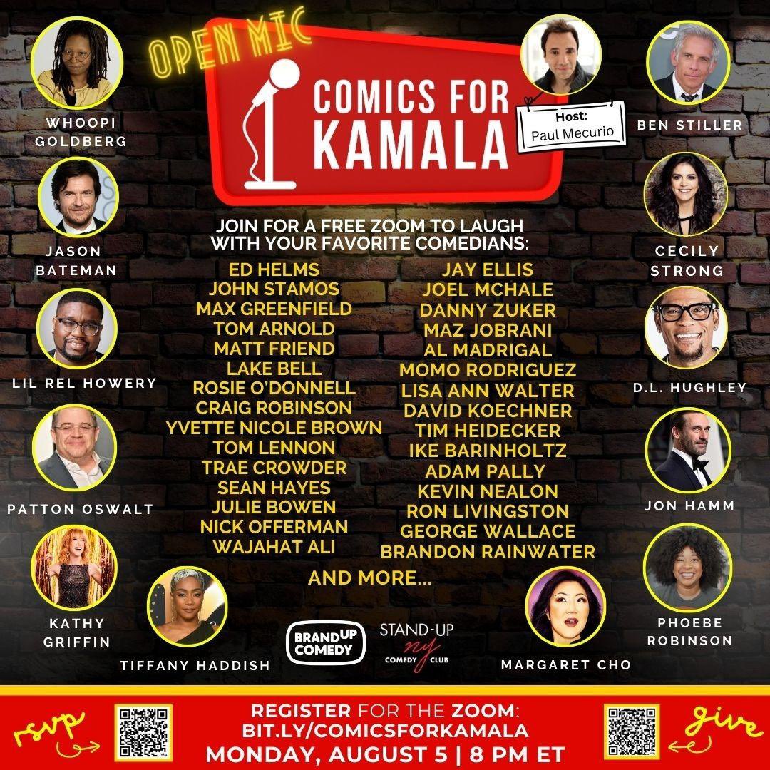 TONIGHT: Comics for #Kamala2024 bit.ly/comicsforkamala