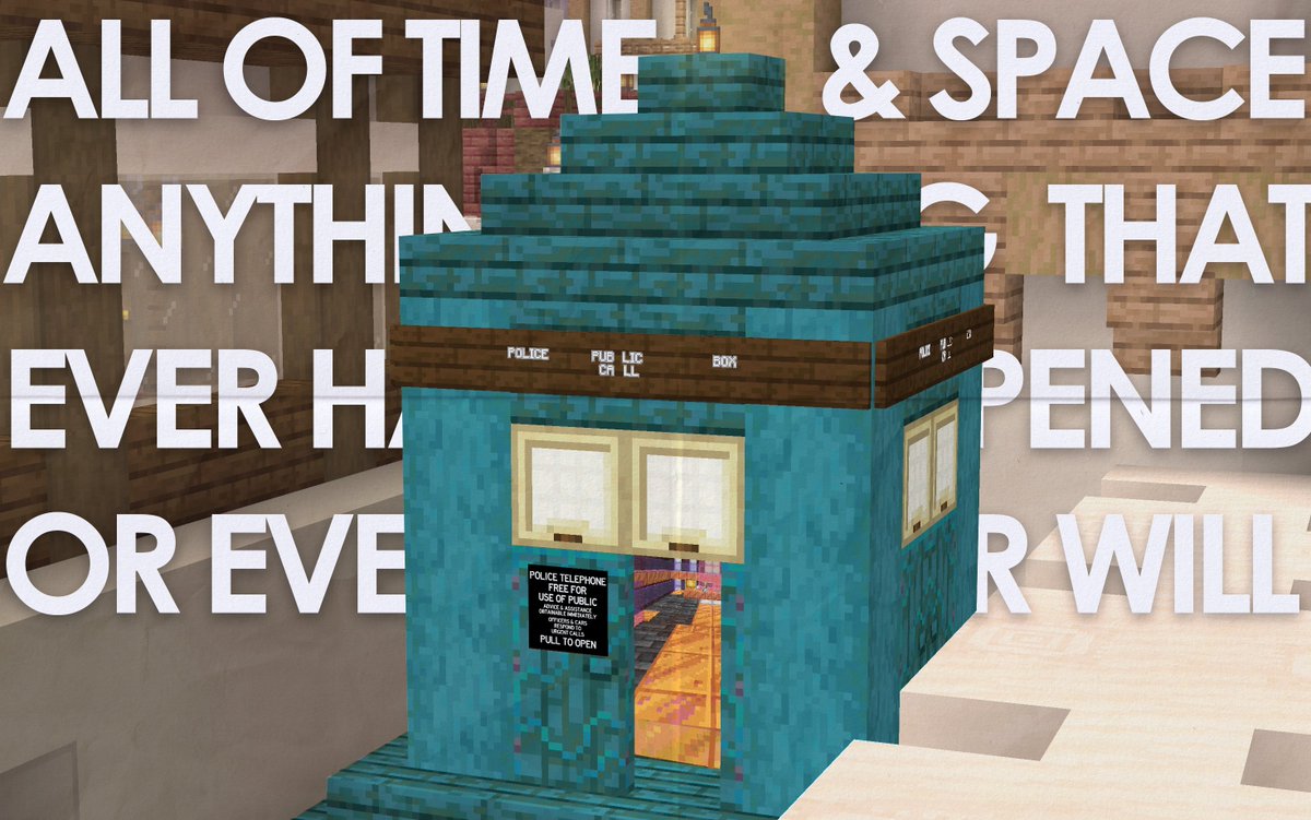 alexrayner's tweet photo. Postcards from my Minecraft world!! #graphicdesign #postcarddesign #typography #Minecraft #DoctorWho #TARDIS https://t.co/ThPYQFfBEN