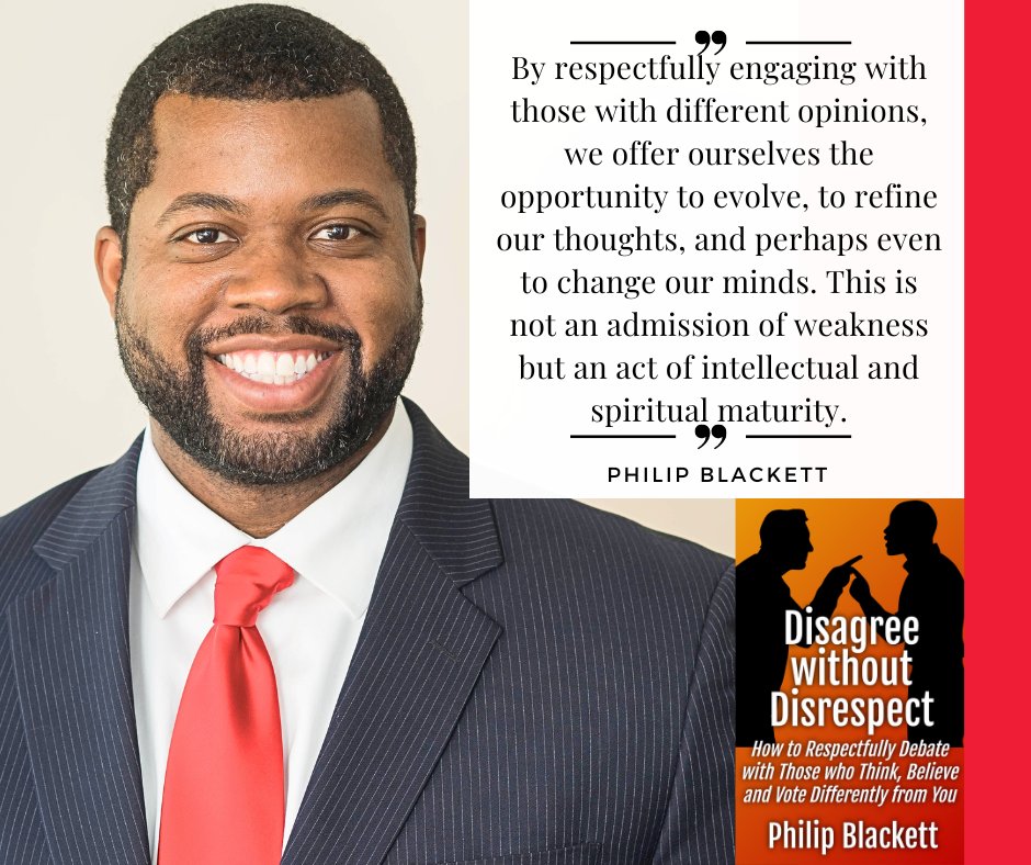 PhilipBlackett's tweet photo. From my book "#DisagreeWithoutDisrespect: How to Respectfully #Debate with Those who Think, Believe and #Vote Differently from You" π
Get the Book: https://t.co/AqzLlXWAdq
#DiversityOfThought π
#DisagreeBetter π€π½
#Election2024 β
#Trump2024
#Kamala2024 https://t.co/FpBC1PC4Iv