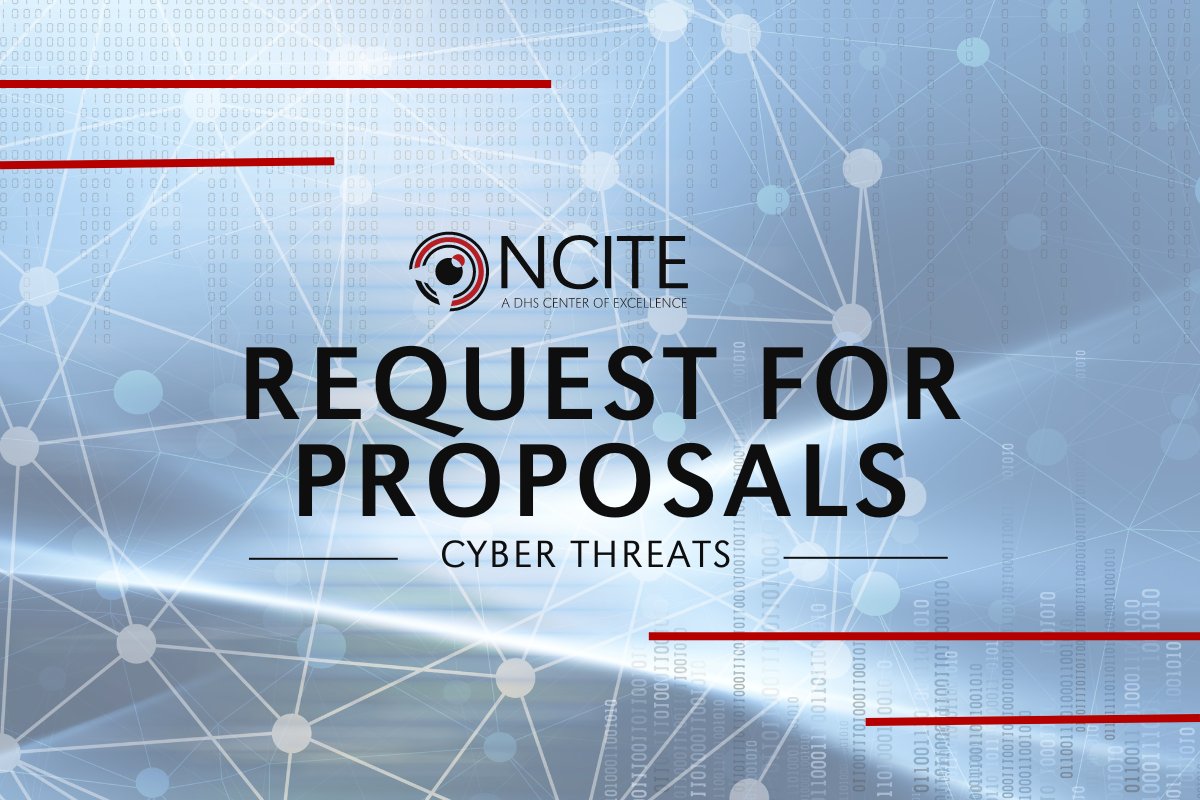 📢REQUEST FOR PROPOSALS: Threats to Cyber Infrastructure

Today, NCITE is launching an RFP seeking research projects that examine the terrorist threat to cyber critical infrastructure. The deadline to submit is Sept. 19.

Get the details.⤵️
unomaha.edu/ncite/request-…