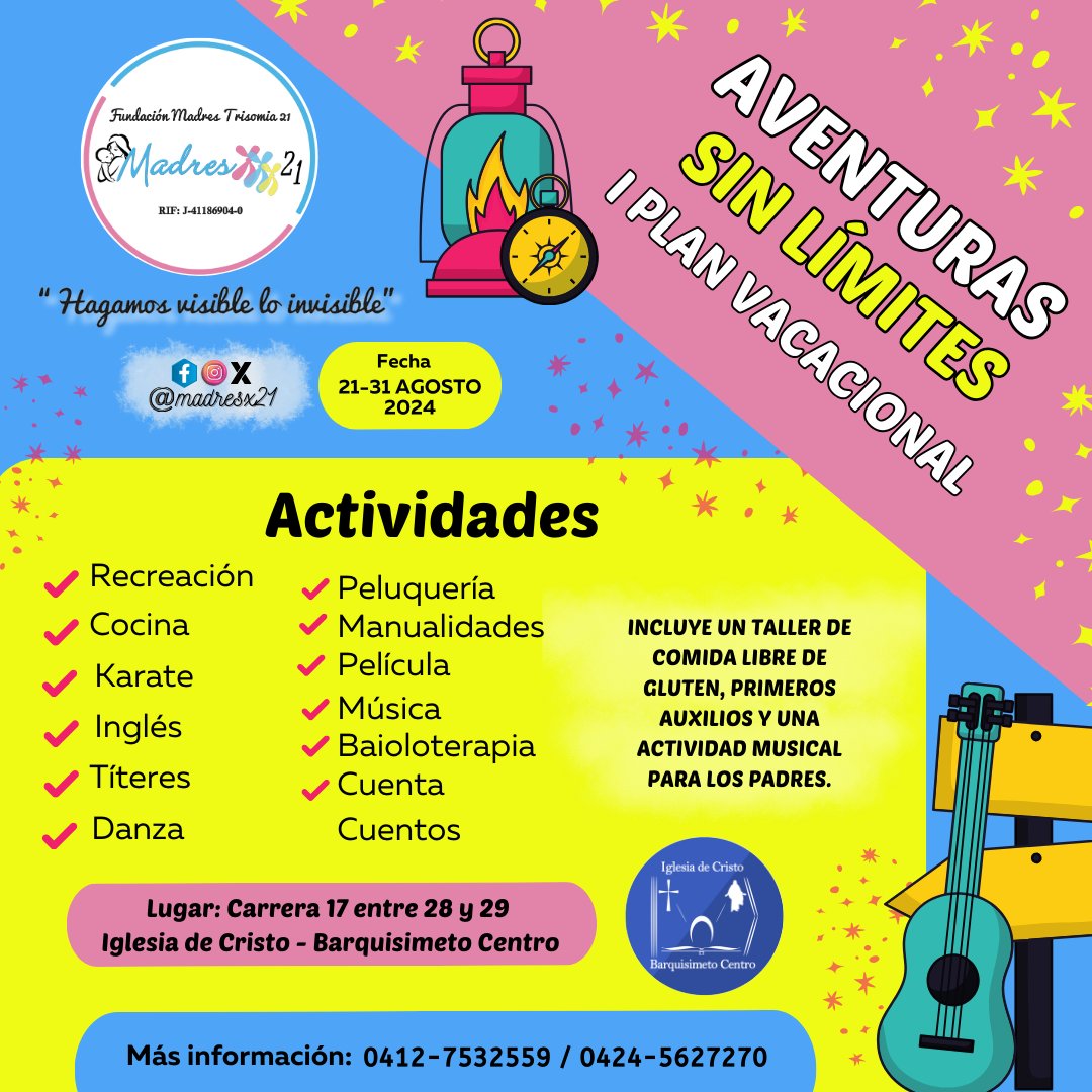 Para más información, escribe a los números de la imagen.
#planvacional #sindromedeDown #madresx21