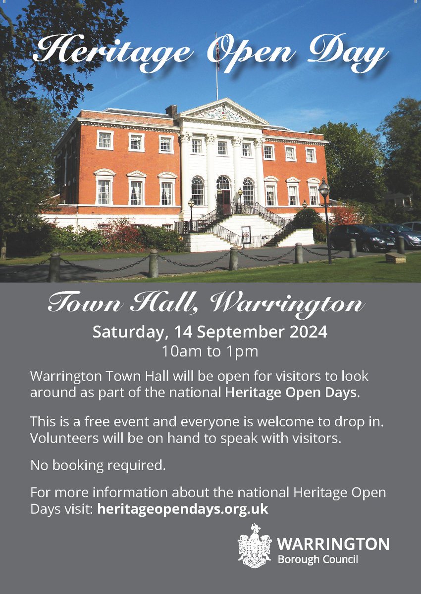 Come and have a look around and learn about the Town Hall. All welcome, No booking required.