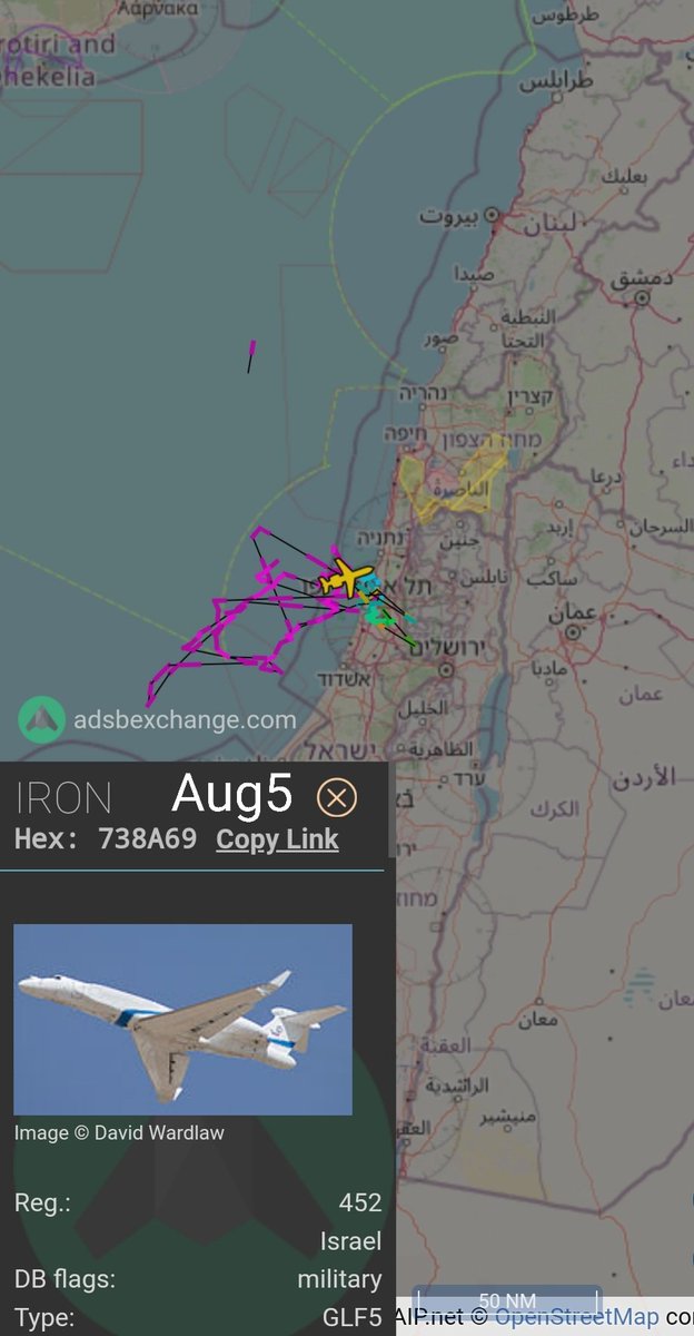 LebanonJets's tweet photo. Dual spy-in-the-sky jets:
US Navy P-8 #AE67AF
IAF G550 Conformal Airborne Early Warning #CAEW Nachshon #Oron #452 #738A69
https://t.co/UK62IaKrrV https://t.co/oOc34P9dXb