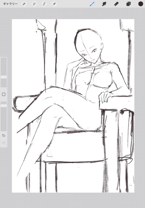 電車で描いた 
