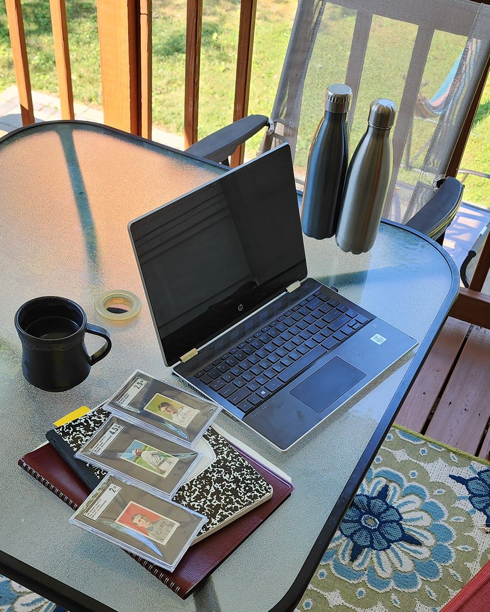 iconsportsUS's tweet photo. Nothing like some coffee, tobacco cards, and working outdoors to start the week off right!
#t206 #themonster #tobaccocards #prewarbaseballcards #frankchance #jackchesbro #chiefbender #thehobby https://t.co/911yVnKbT6