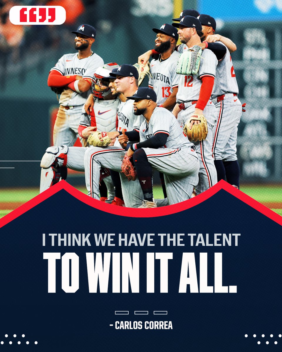Carlos Correa and the <a href="/Twins/">Minnesota Twins</a> have only one goal in mind 🔥