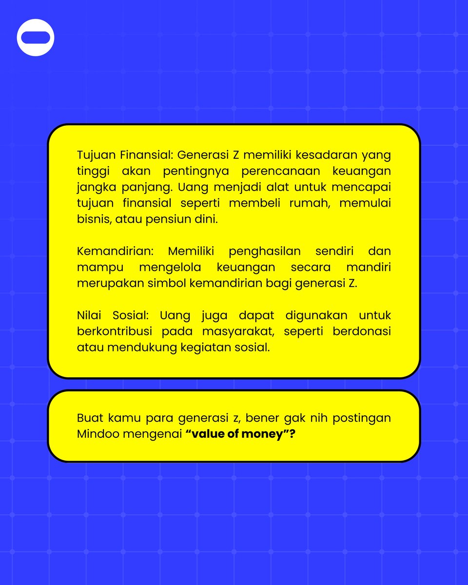 dooeit's tweet photo. Ngomongin value of money ala anak gen z bareng Mindoo!

#GenerasiZ #ConvertPulsa #ValueOfMoney #Money #Keuangan #Finansial #PulsaJadiUang  #ZonaUang #ZonaJajan https://t.co/OOWLIlWhrK