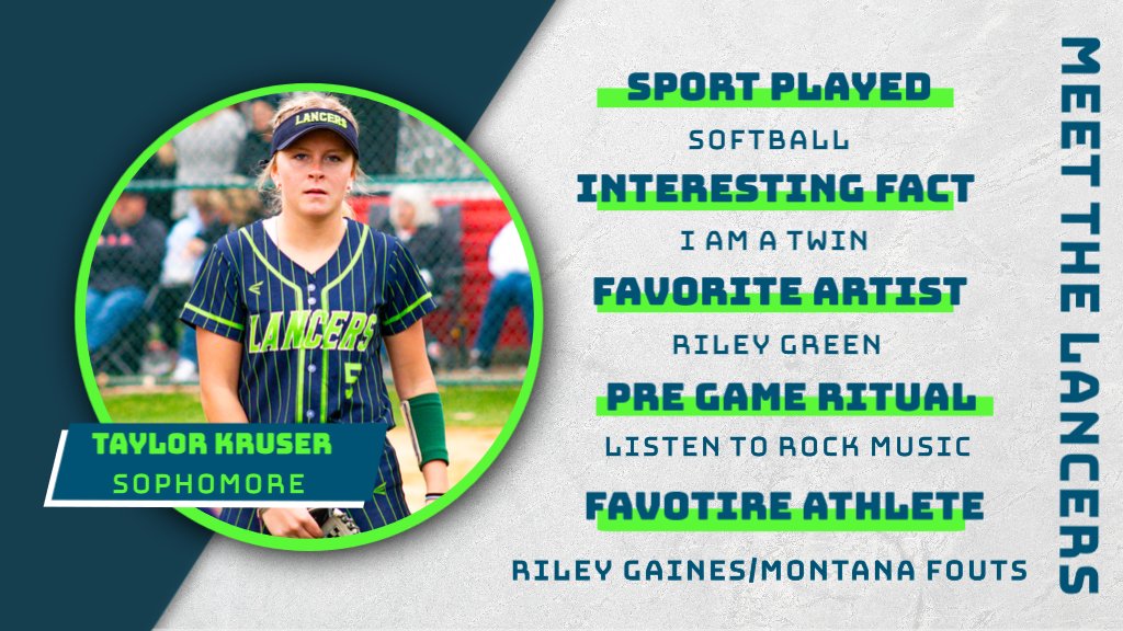 Next up returning softball player from Newark, IL....