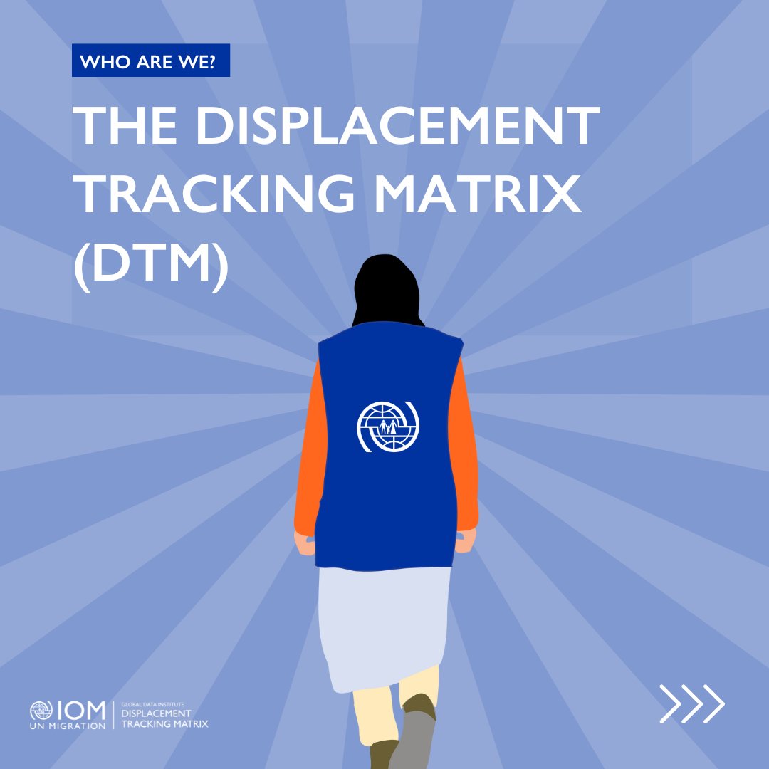 DTM_IOM's tweet image. 🌍 Welcome to the Displacement Tracking Matrix (DTM)! 📊 DTM collects data on the mobility, vulnerabilities, and needs of displaced populations. Helping decision-makers offer context-specific assistance. dtm.iom.int
#IOM #DTM #Data4Insight #Data4Action