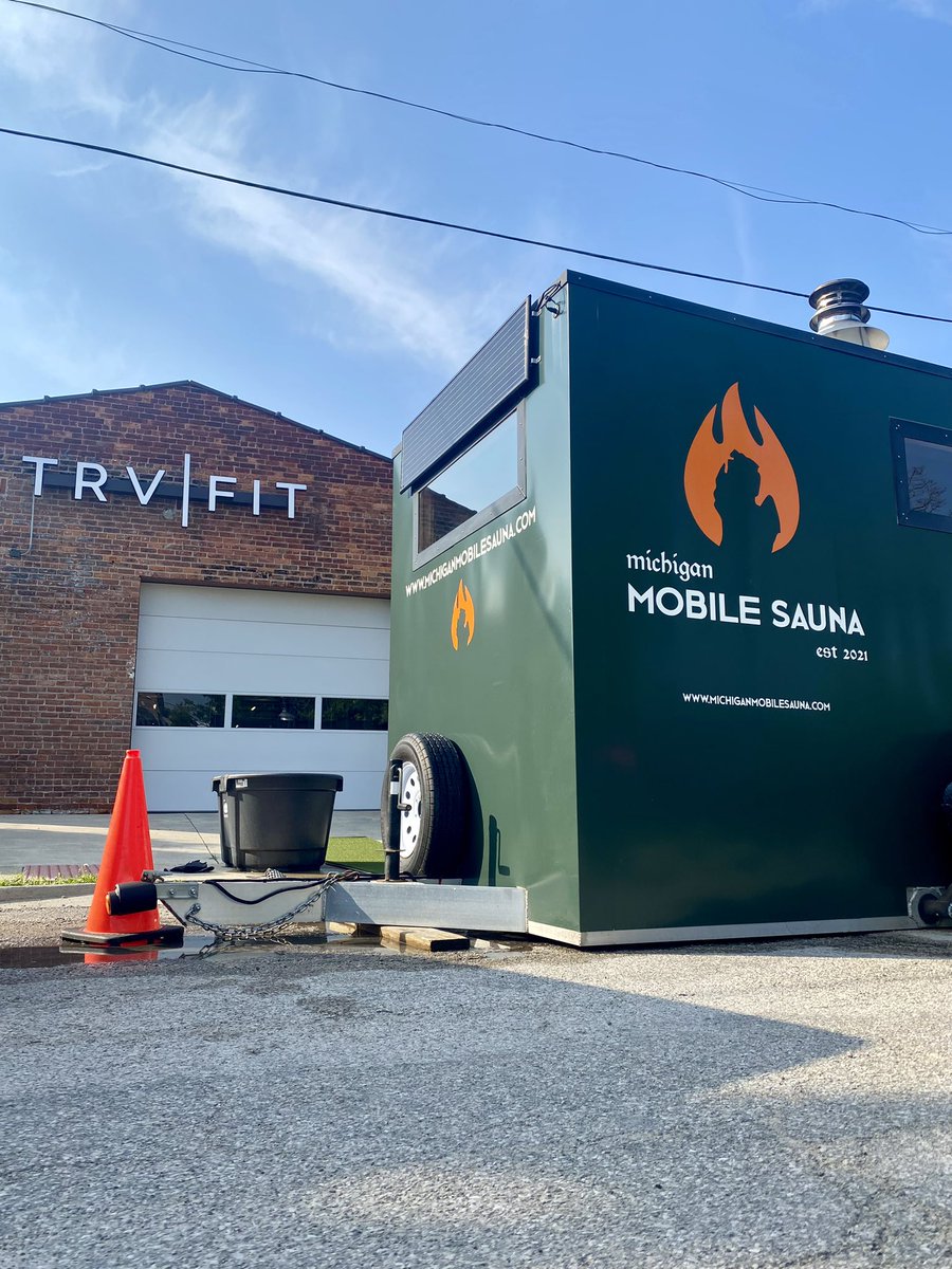 MiMobileSauna's tweet photo. Thanks to @trvfitdetroit for the invite Saturday! Can’t wait for the next event. —
—
#DetroitTRVFit #TRVFit #Fitness #Detroit #DetroitWellness #DetroitFitness #Health #Michigan #Sauna #SaunaTime #WayneState #MobileSauna #MichiganMobileSauna #PureSauna #Heat #ColdPlunge https://t.co/PodU7ORPAY