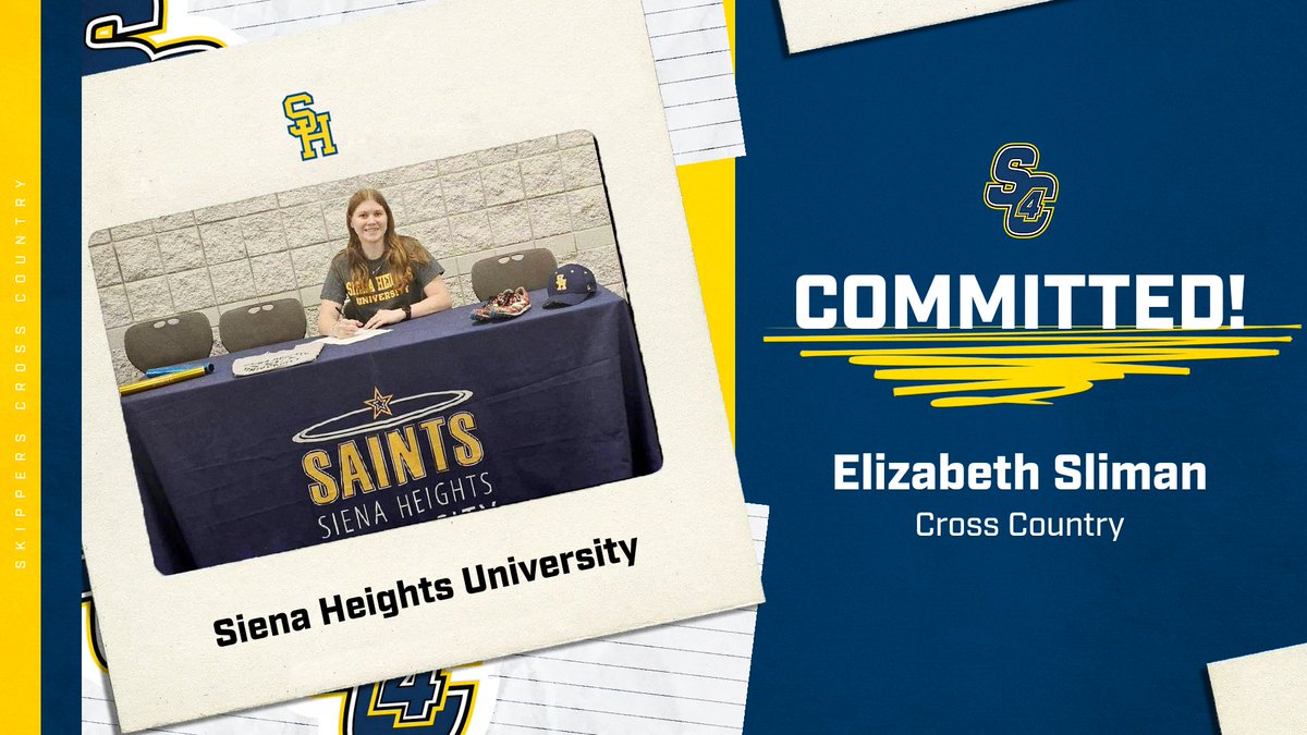 sc4athletics's tweet photo. Congratulations to sophomore Elizabeth Sliman for signing to continue her cross country career at Siena Heights University!

Good luck on your next chapter!

#SkipperPride https://t.co/adKNa3GReR