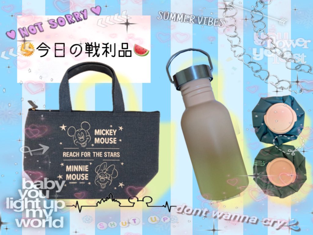Disney_Sakurako's tweet photo. 今日はお仕事がおやすみだったので、ダイソーさんで夏ディズニーの必需品を買って来ました✨
新宿では舞浜を感じて楽しい1日でした❣️
まだ買い足りてない物もあるのでまた出かけた時に買うとしますw

 #ディズニー好きさんと繋がりたい  #Dヲタさんと繋がりたい  #夏ディズニー https://t.co/yV9ecAuGjs