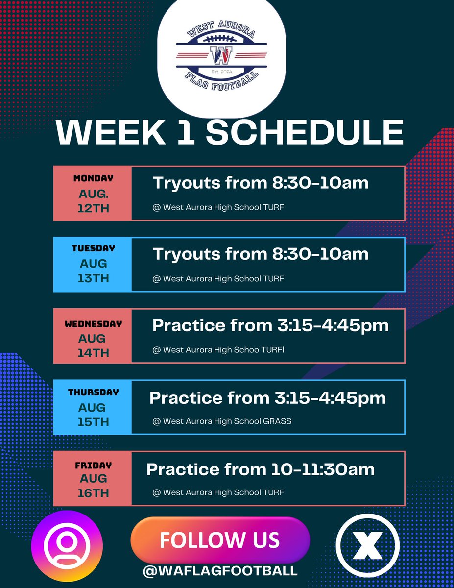 West Aurora Girls Flag Football tweet media